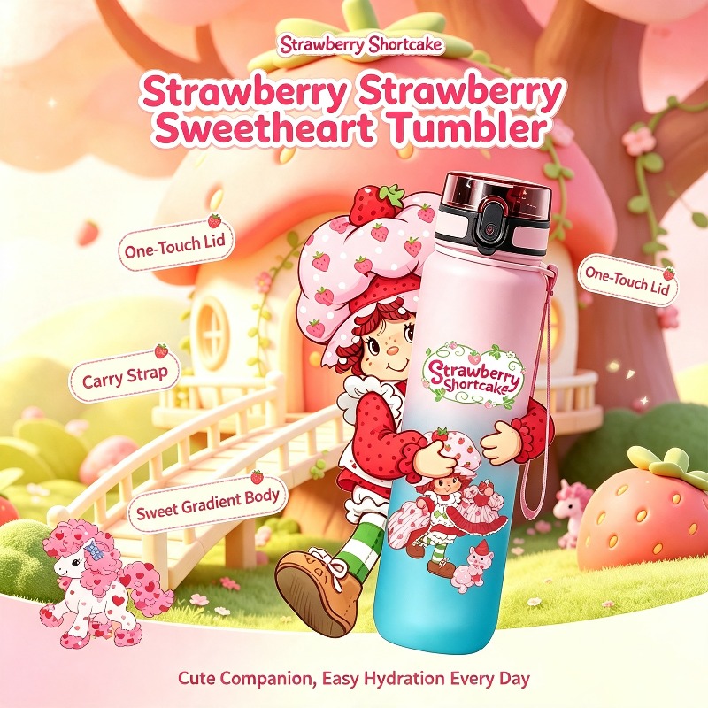 Home Improvement Furniture - Garrafa de Água Strawberry Shortcake de