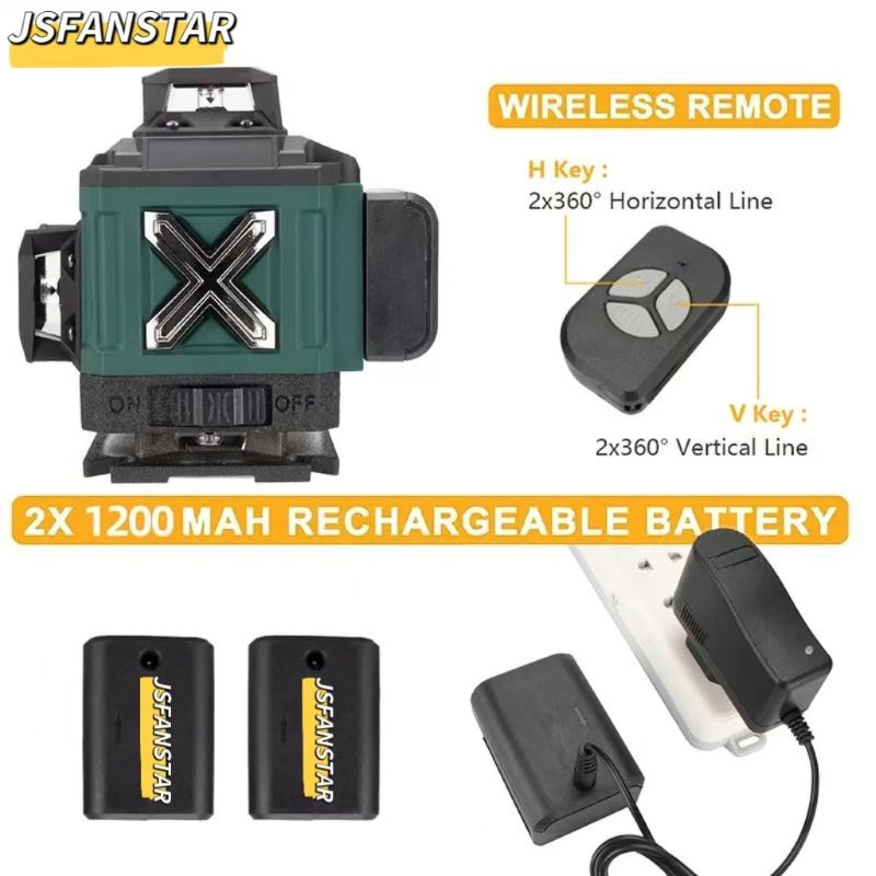 Nível a Laser Verde 4D de 16 L - Level Laser Line avaliação e preço