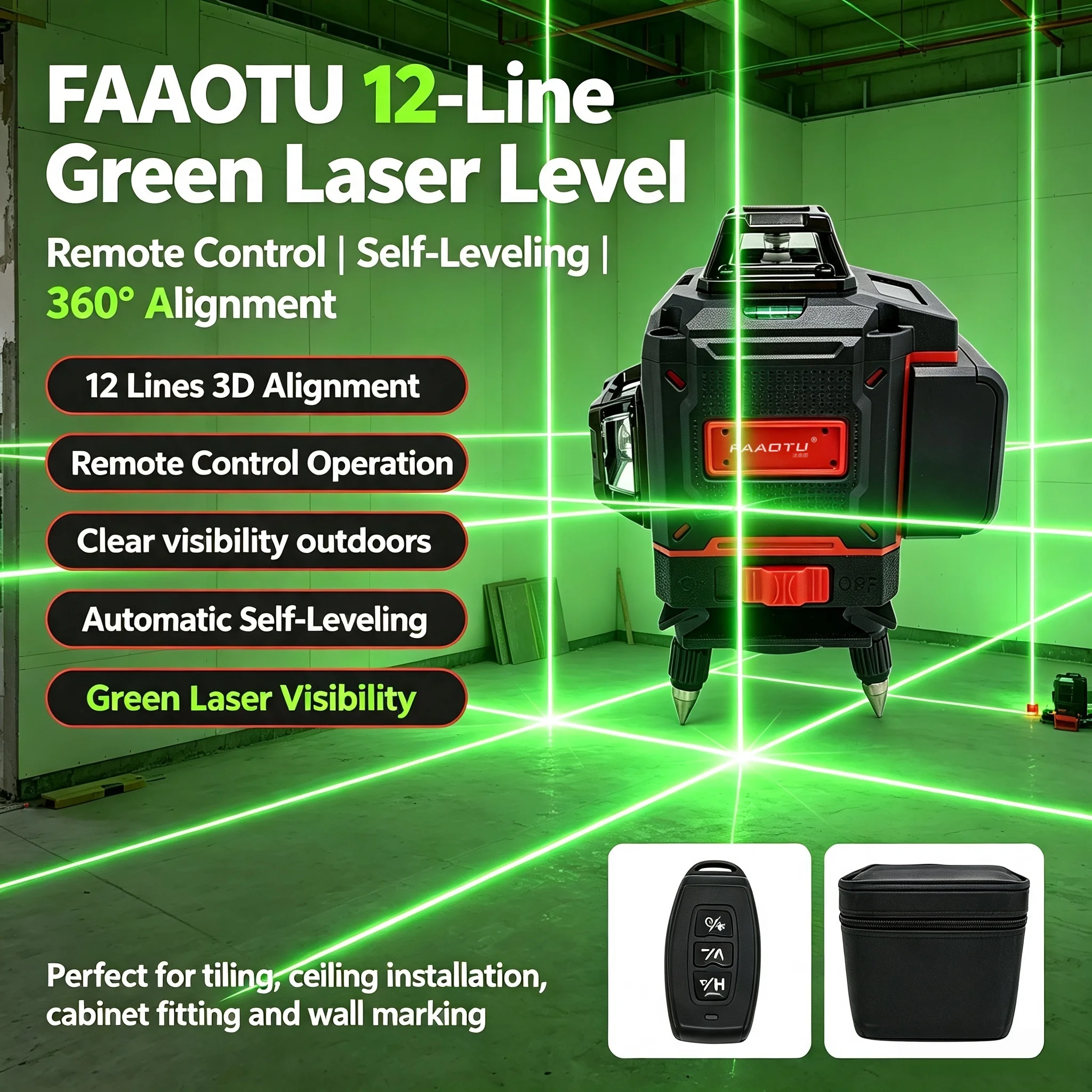 Nível a Laser Digital FAAOTU 3 - Level Laser Line avaliação e preço
