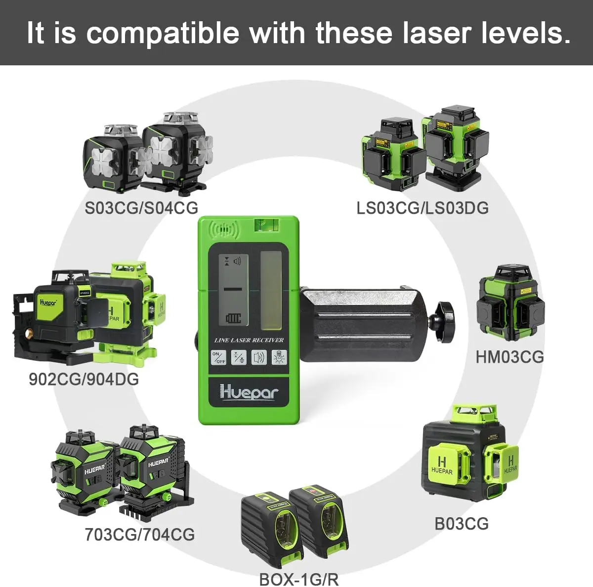 Receptor Laser Huepar LR-5RG p - Level Laser Line avaliação e preço